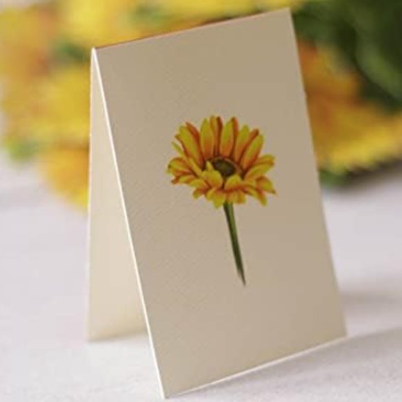 NWT Sunflower Bouquet 3D GREETING CARD - CUT PAPER FLOWERS; 12 in tall- … - Picture 6 of 7